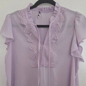 Woman's Lavender Blashe Blouse Size L